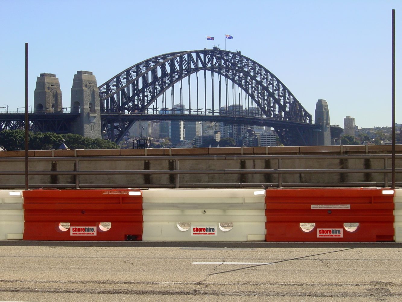 Triton Barriers Triton Barriers on a road