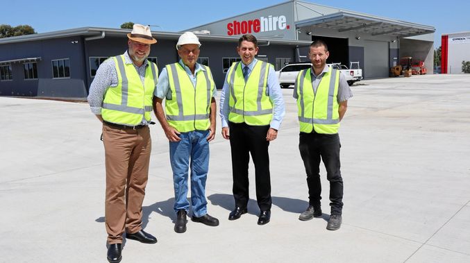 Minister Dick visiting Shore Hire at Bells Creek (SCIP). Minister Dick visiting Shore Hire at Bells Creek (SCIP).