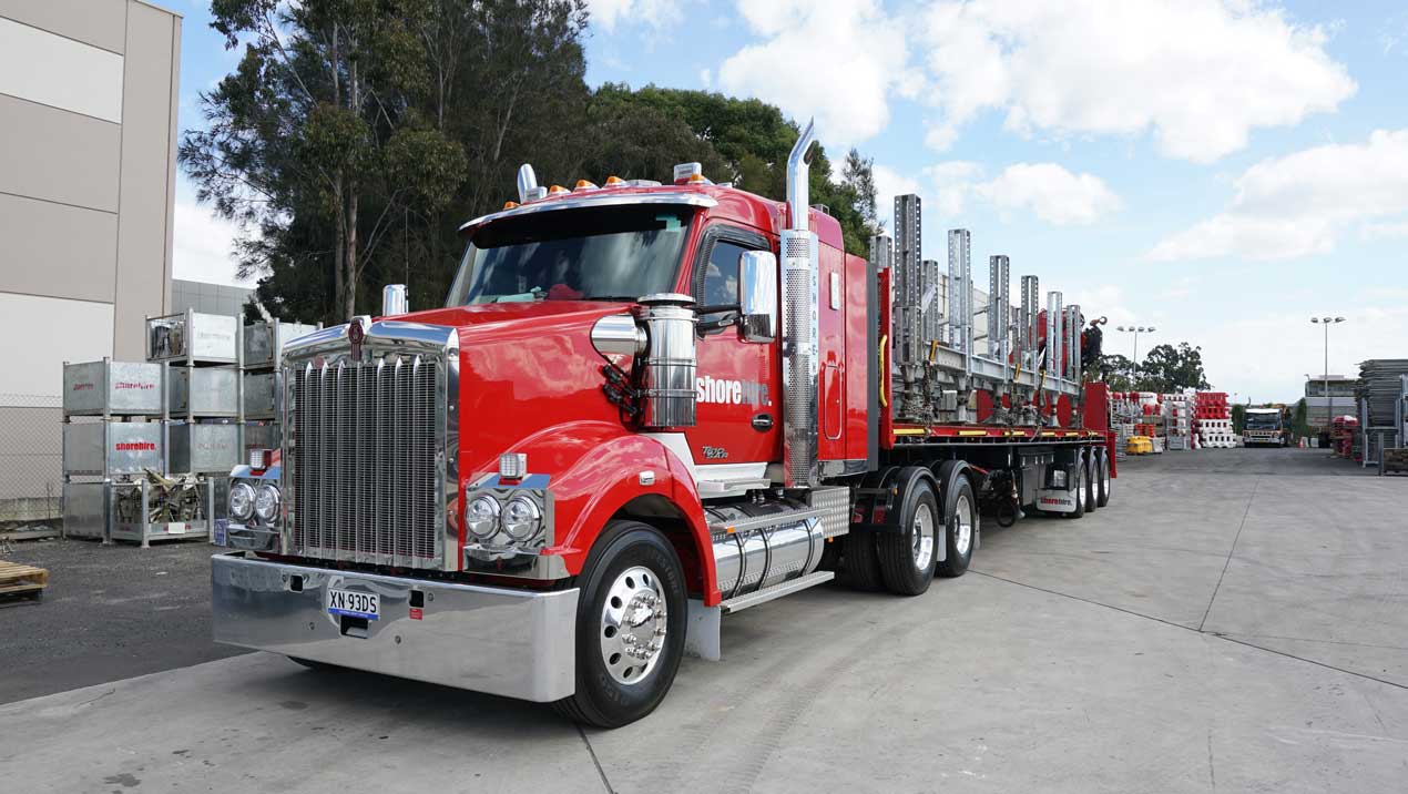 One of our trucks ready to deliver modular props to a job site