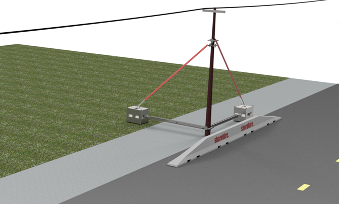 Power pole brackets power pole propping