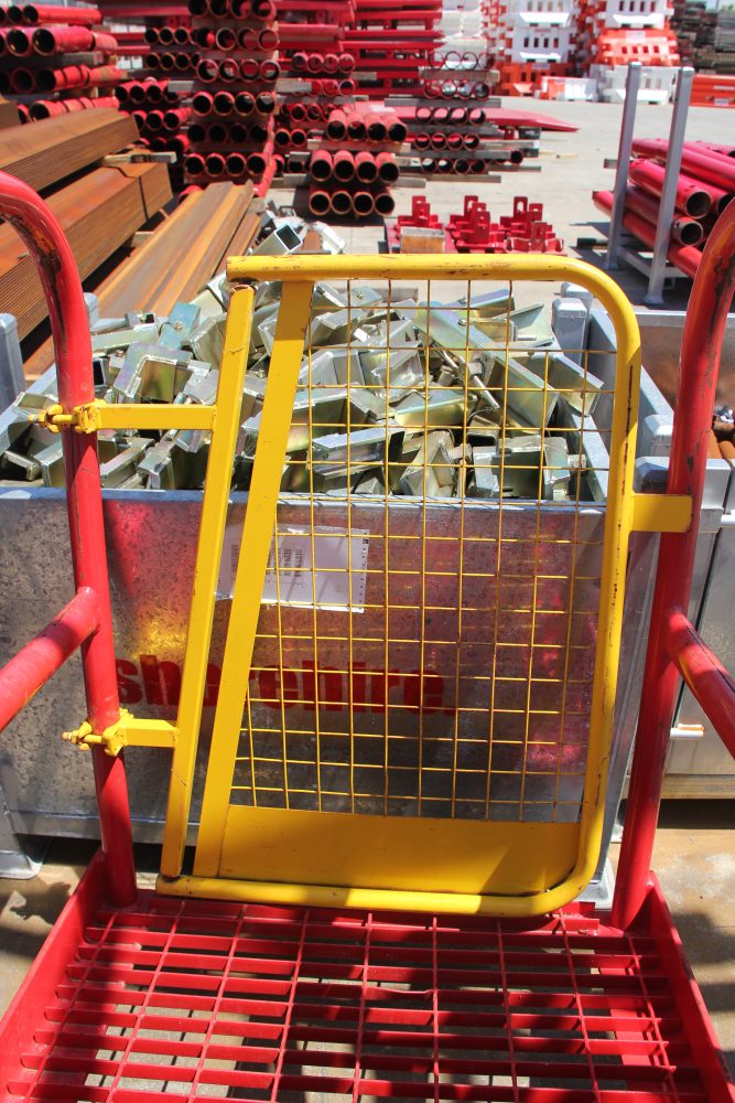 Ladder Safe Platform on a Steel Shoring Box