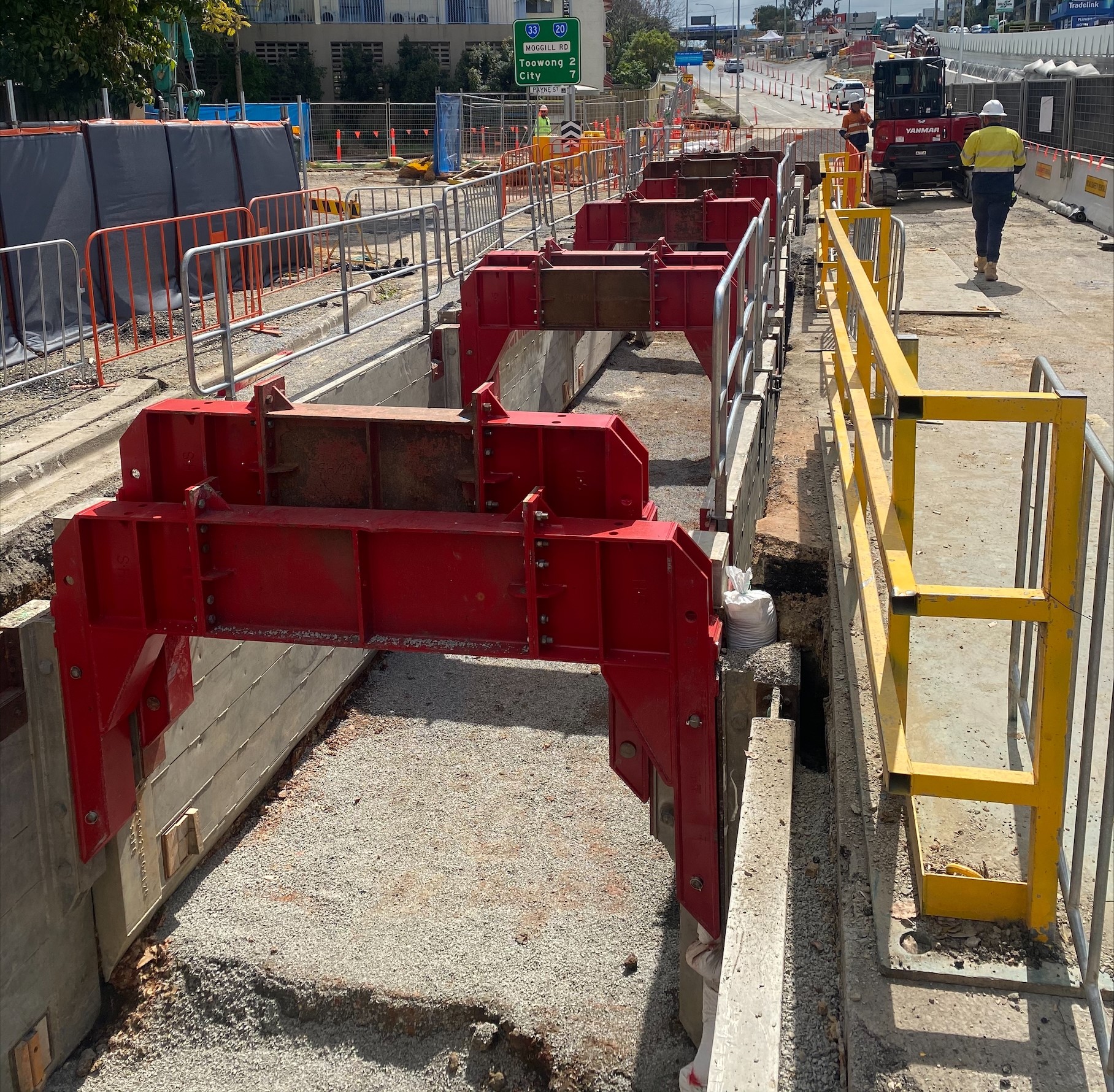 Using High Clearance Shoring Struts to Install Culverts Brisbane