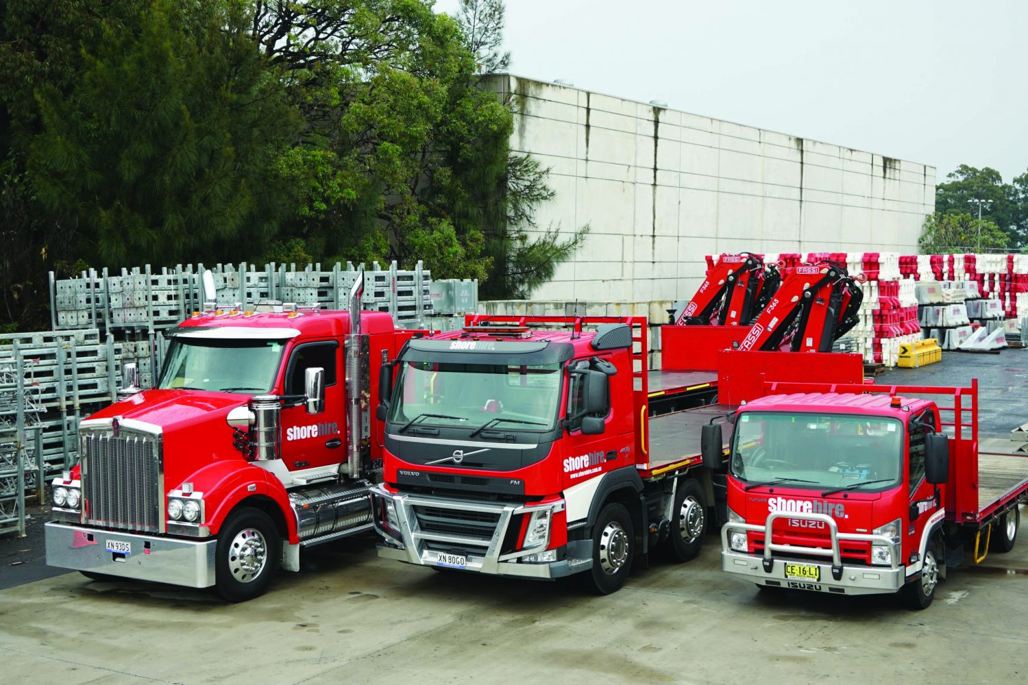 The different types of trucks Shore Hire has