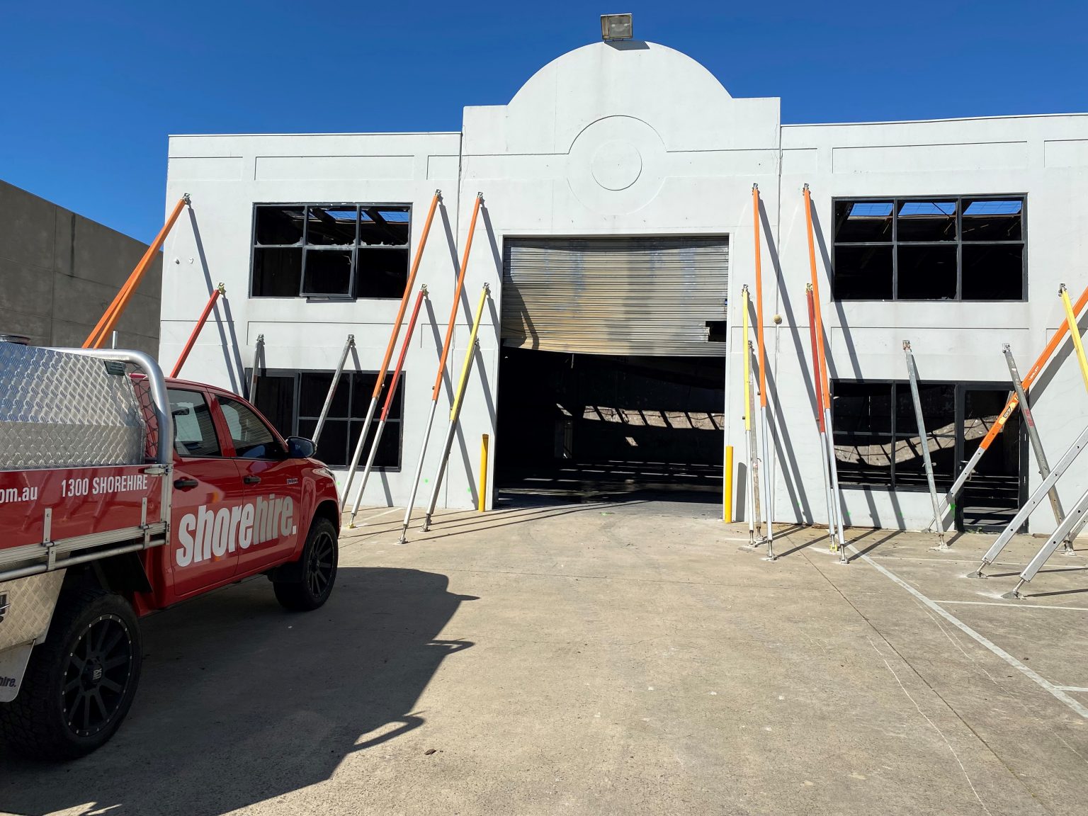 Emergency Propping Install To Stabilise Fire Damaged Structure Epping